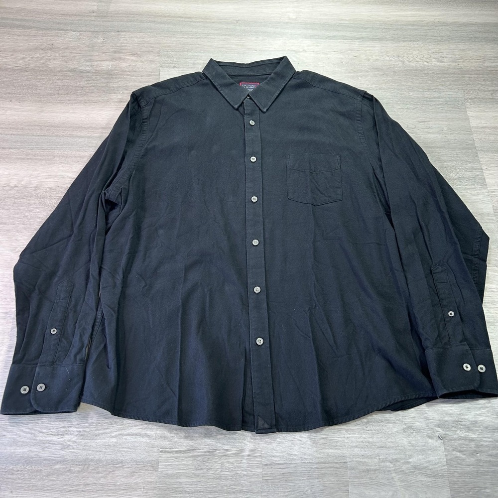 UNTUCKit Sherwood Shirt Mens 2XL Black Solid Cotton Button Up Long Sleeve Casual